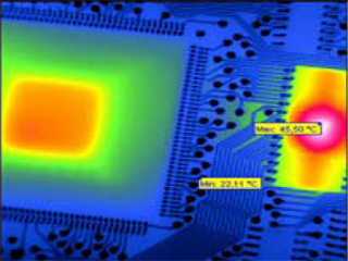 红外热像仪看电路板芯片